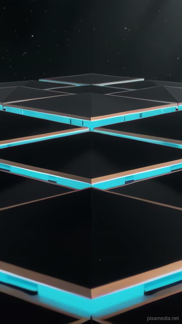 Geometric Pulse in Void - Motion Graphics AI stock